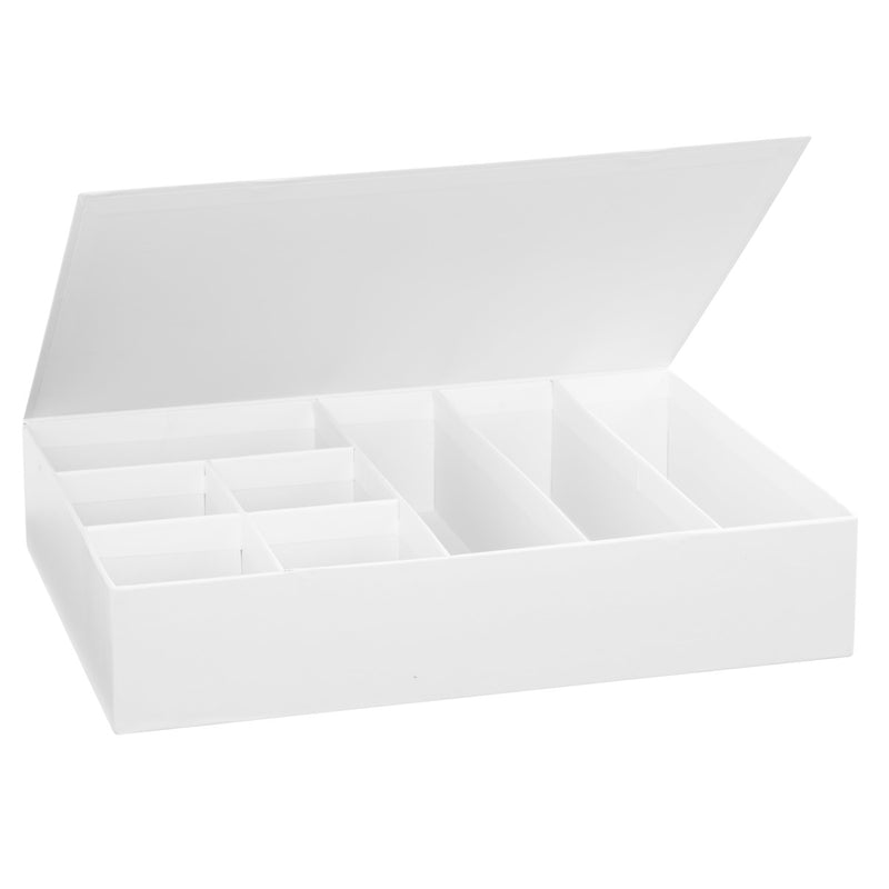 Opbergbox - wit karton - 8 vakken