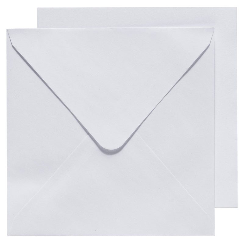 kaartset basis 14x14 cm - 10 stuks wit