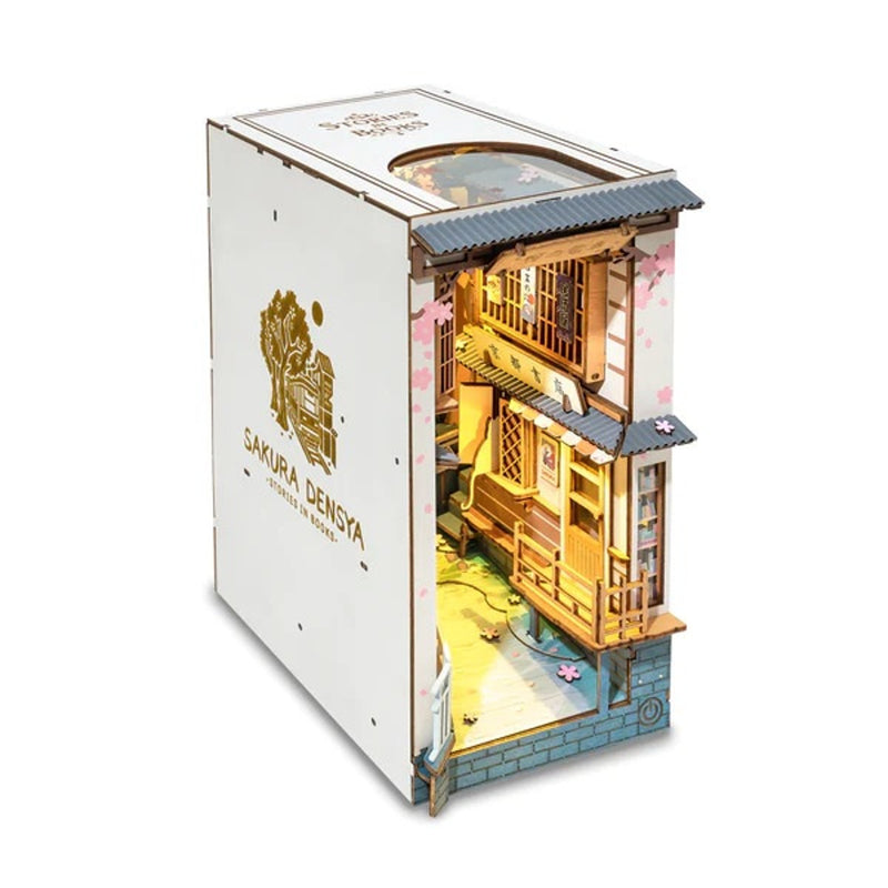 Robotime houten 3D puzzel - book nook - Sakura Densya