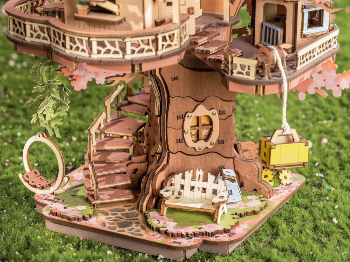 Robotime houten 3D puzzel - Sakura Tree House