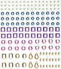 Strass stickers - vormen mix - pasteltinten