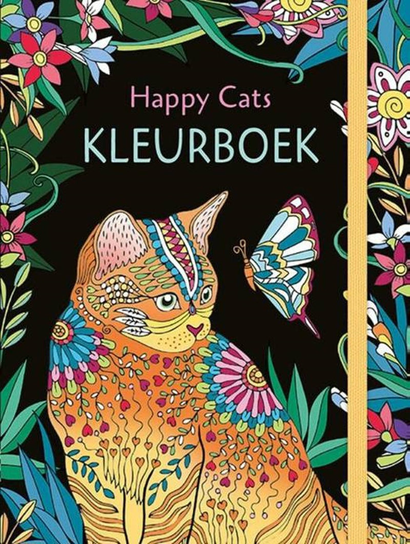 Kleurboek - hardcover - Happy Cats