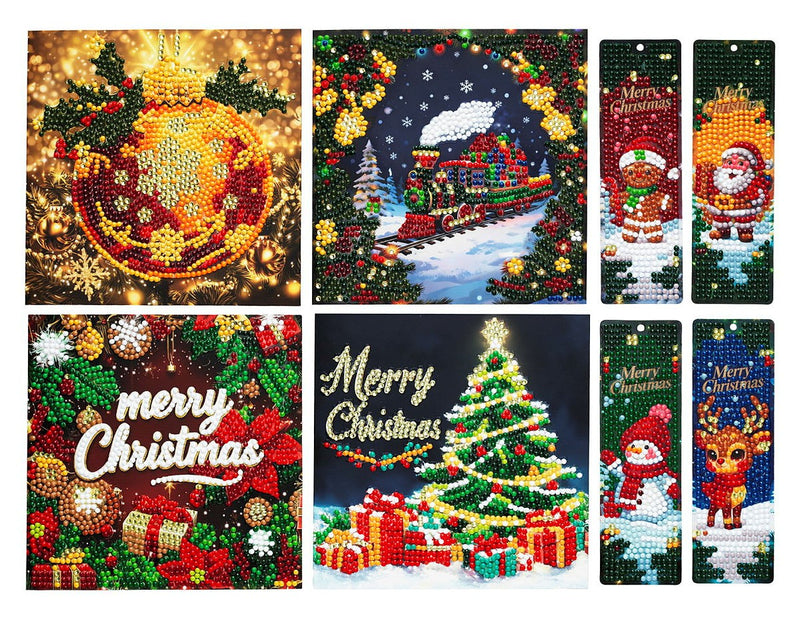 Diamond painting kit - kerstkaarten & cadeaulabels