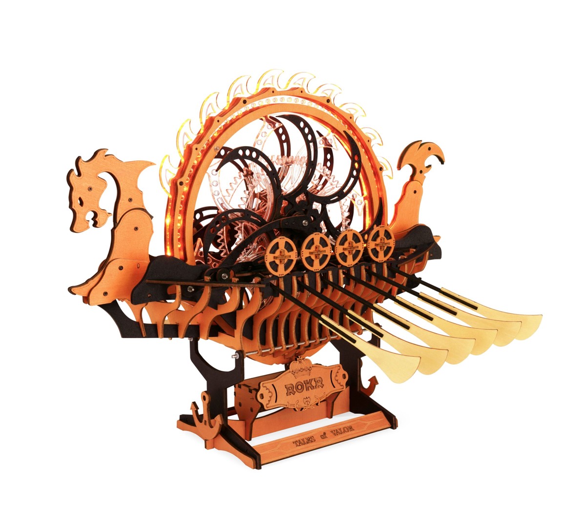 Robotime houten 3D puzzel - Viking Dragon Ship
