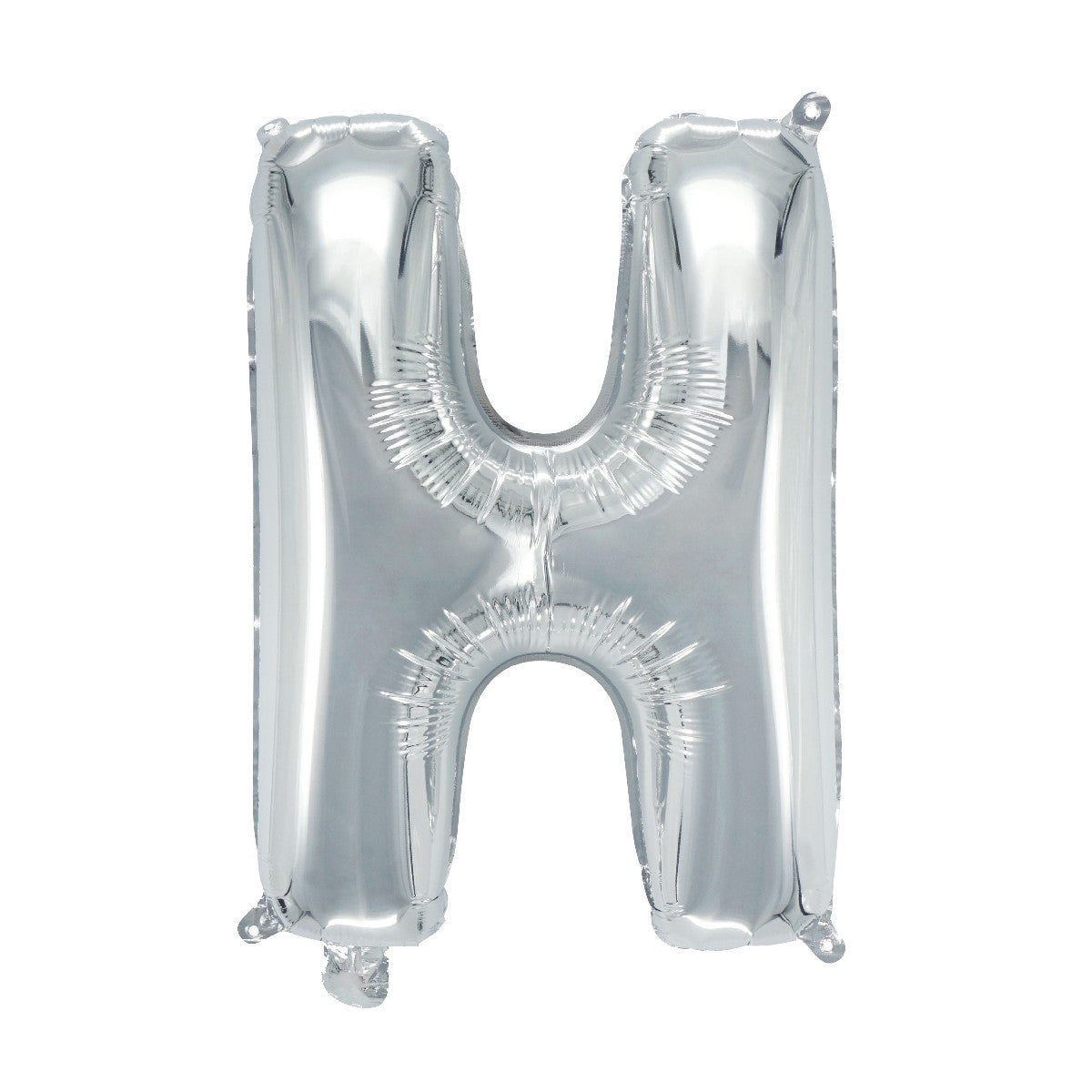 Letterballon zilverkleurig - 32 cm - H