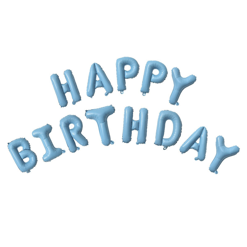 folie ballonnenset - happy birthday blauw