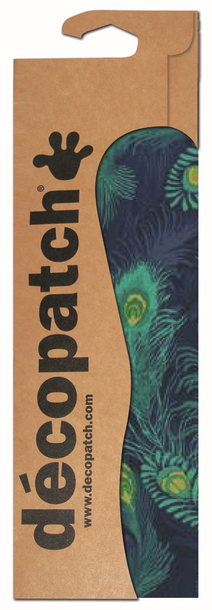 Décopatch - 30x40 cm - 3 vellen - pauwenveren
