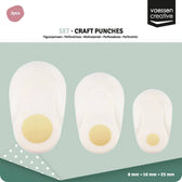Vaessen Creative figuurpons set - cirkels - 3 stuks
