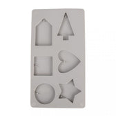 Siliconen gietmal - 6 hangers