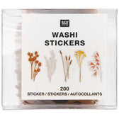 washi stickers - gedroogde bloemen
