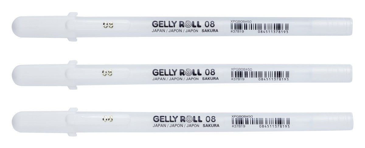 Sakura Gelly Roll set - medium wit - 3 stuks
