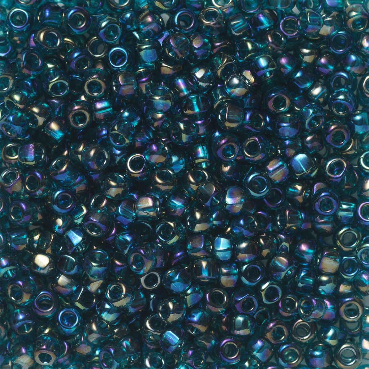 TOHO 3-cut kralen - 12/0 - #167BD turquoise olie transparant