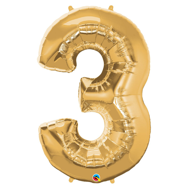 cijferballon goud 66 cm - 3