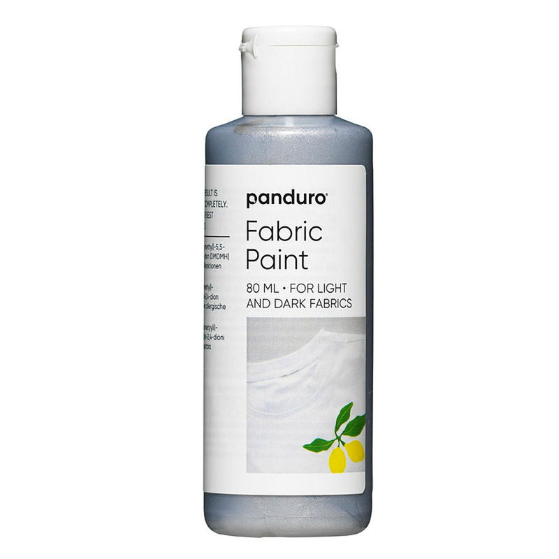 Panduro Fabric Paint - 80 ml - zilver