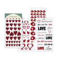 stickers 16 vellen - love rood