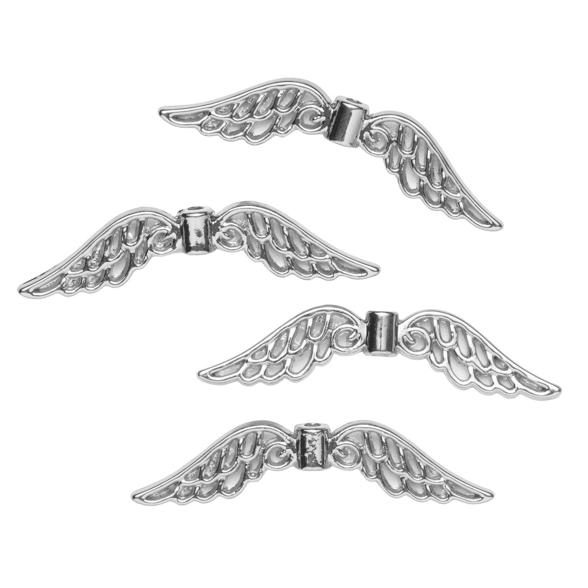 Kraal - zilver - 7,5x32 mm - vleugels