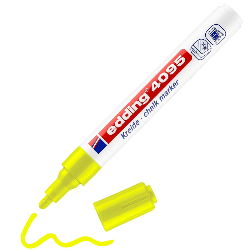 edding 4095 chalk marker - 2 tot 3 mm - neon geel