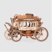 Robotime houten 3D puzzel - muziekdoos Stage Coach