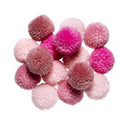 Pompons - 15 stuks - roze