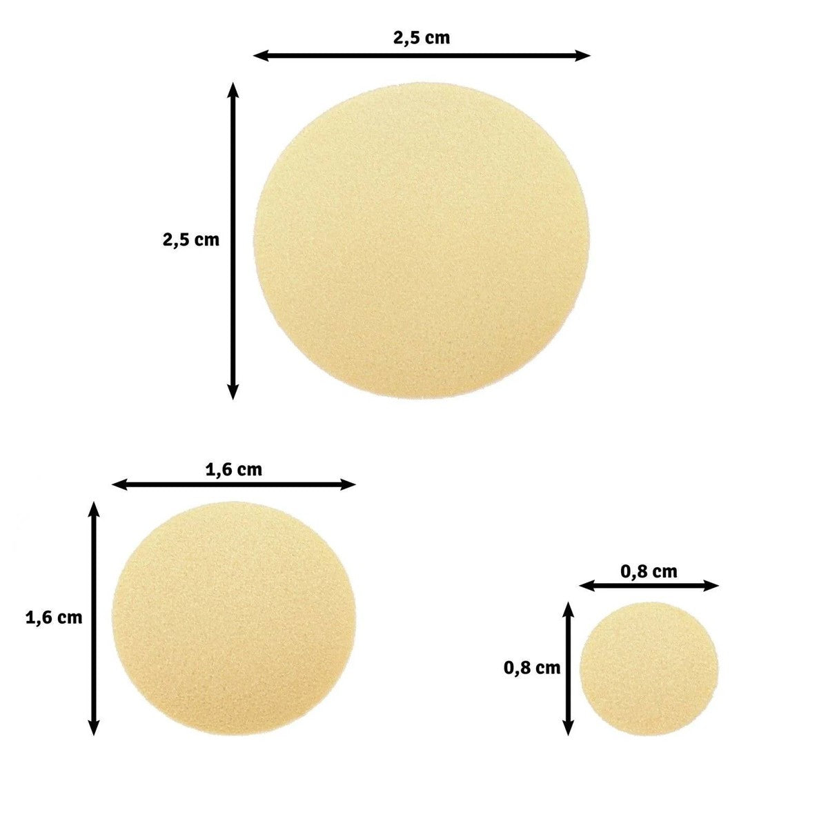 Vaessen Creative figuurpons set - cirkels - 3 stuks