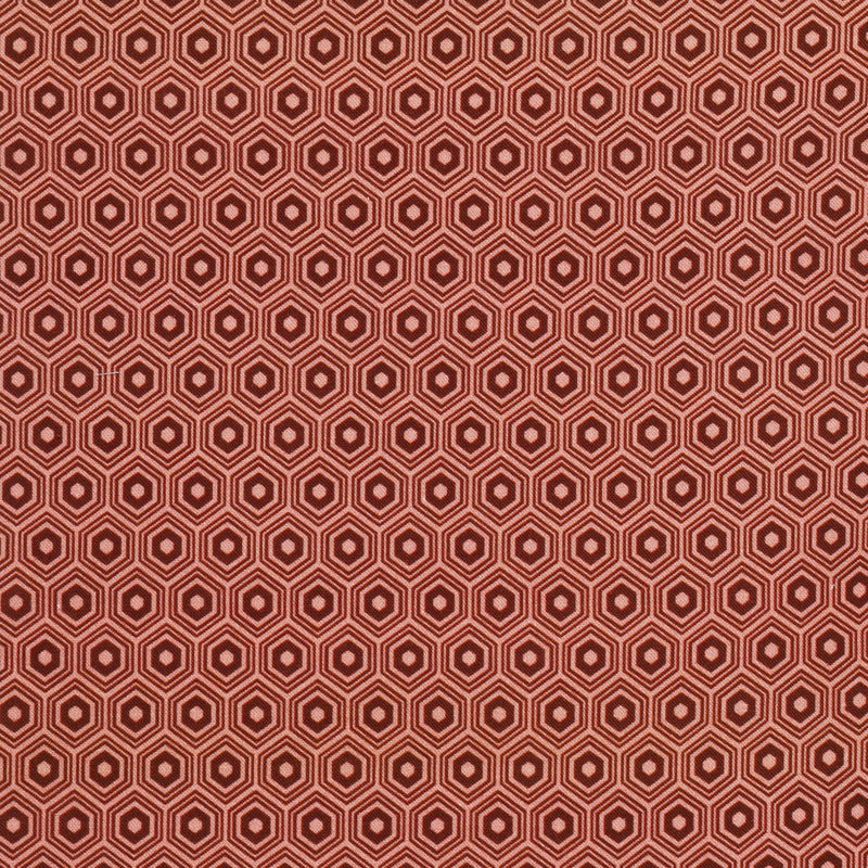 Stof katoen - 50x70 cm - koraal honingraat