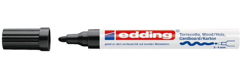 edding 4000 matlak marker - 2 tot 4 mm - zwart