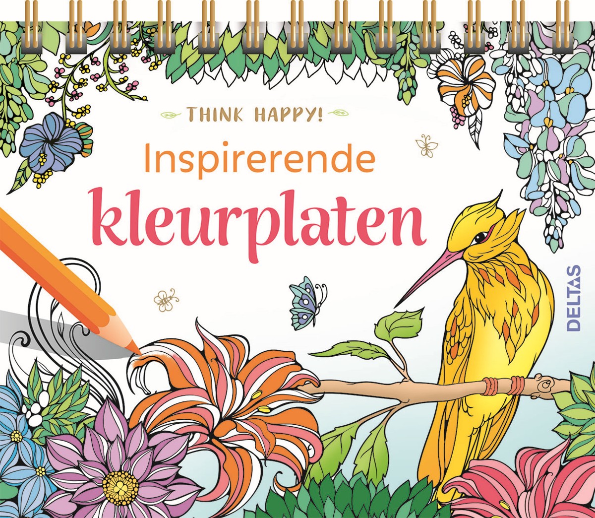 Kleurboek - Think happy! Inspirerende kleurplaten