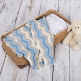 haakpakket baby ripple deken - blauw