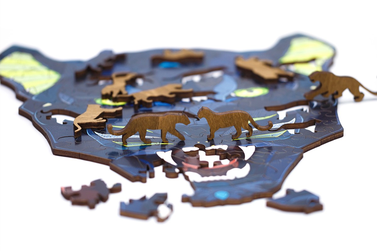 Eco Wood Art legpuzzel - cadeauverpakking - panter