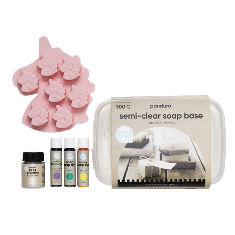 Panduro DIY kit - zeep - Shimmering Unicorns