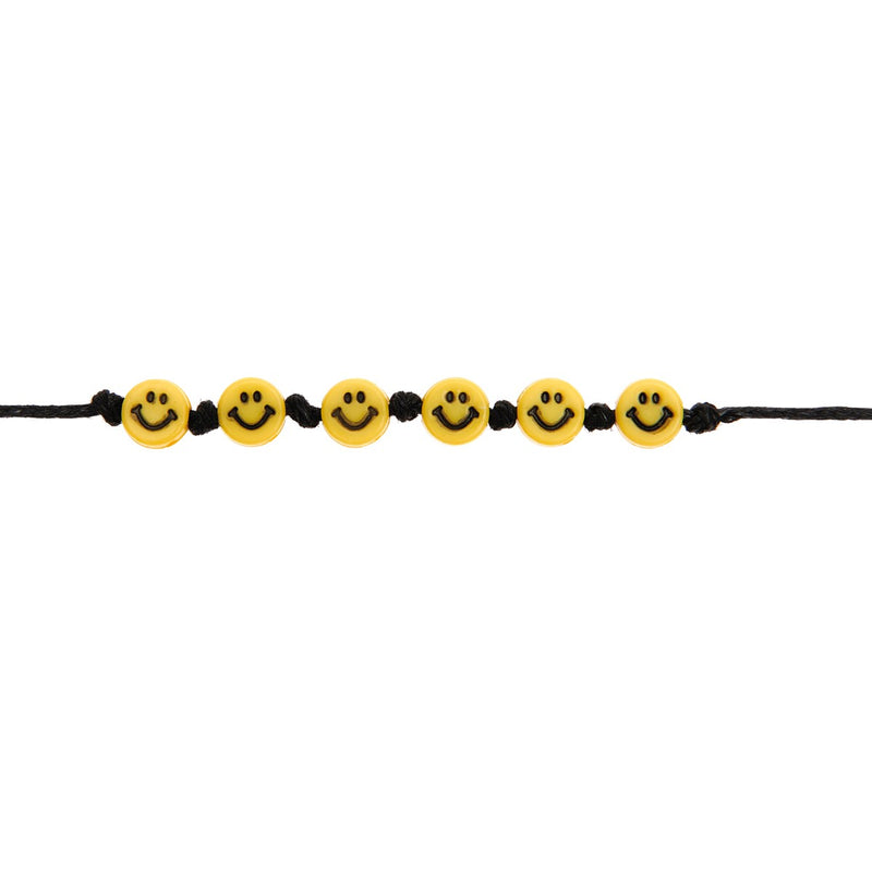 itoshii kralen - rond/plat - smileys - geel