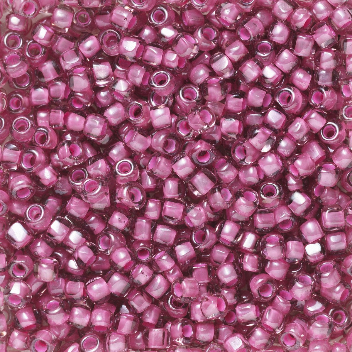 TOHO 3-cut kralen - 12/0 - #959 cerise kern transparant