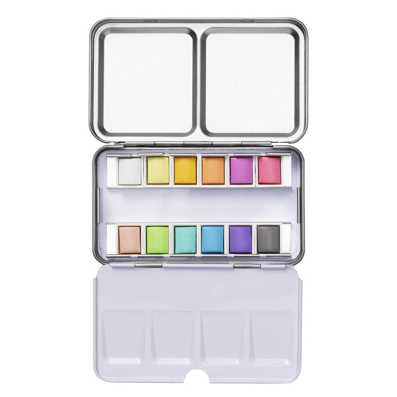 Panduro set aquarelverf - 12 kleuren - pastel