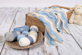 haakpakket baby ripple deken - blauw