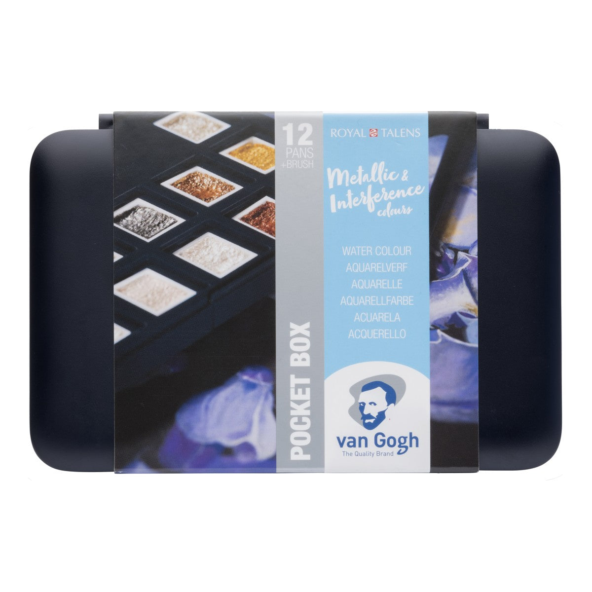 van Gogh aquarelverf pocket box - 12 halve napjes - specialty colours
