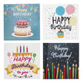 Diamond painting kaarten - 4 stuks - Happy Birthday