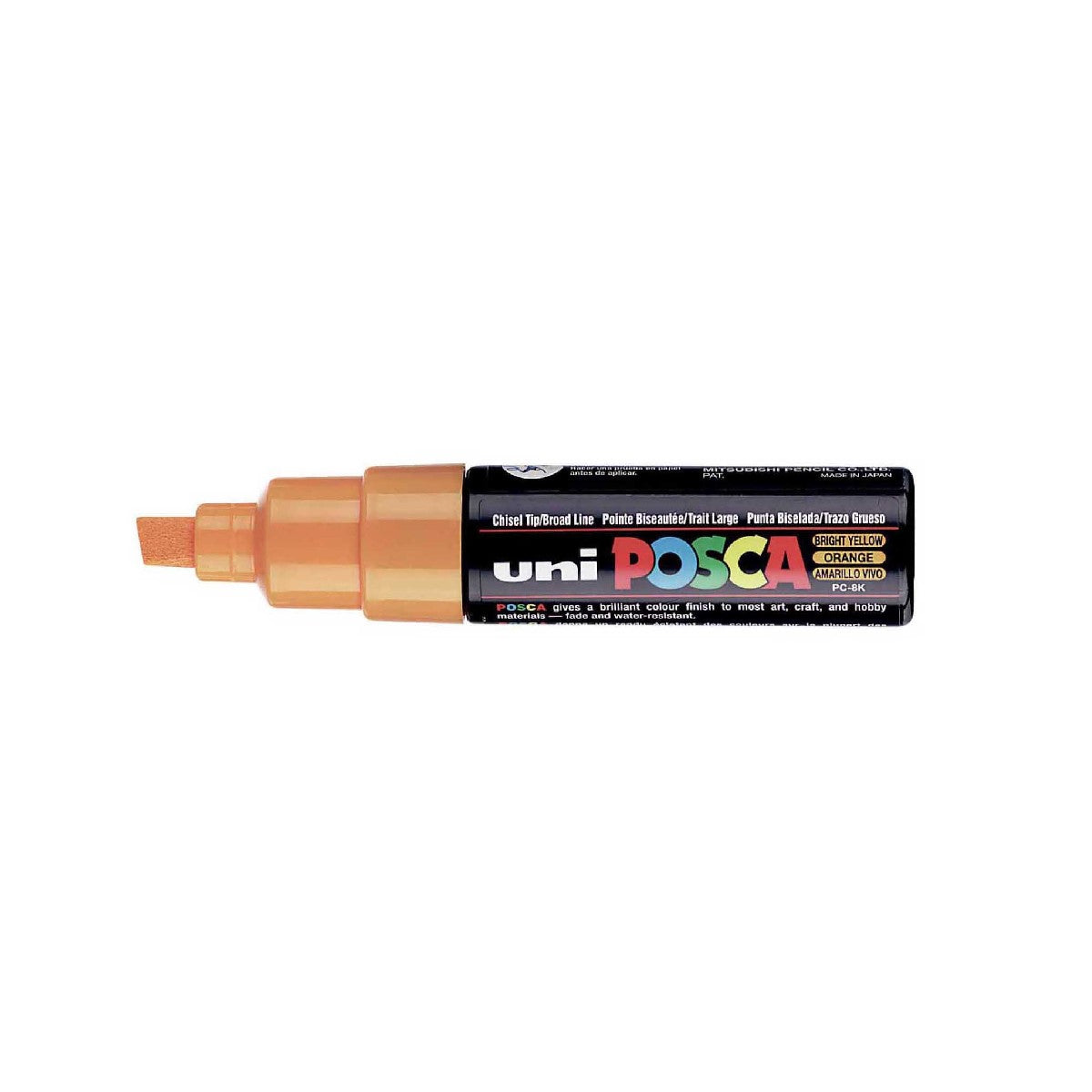 POSCA acrylmarker - beitelpunt PC-8K - 8 mm - feloranje