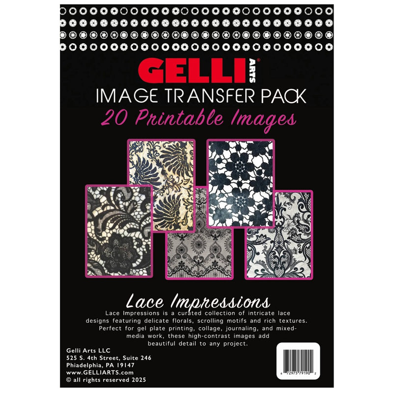 Gelli Arts - image transfer pack - lace impressions