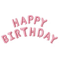 folie ballonnenset - happy birthday roze
