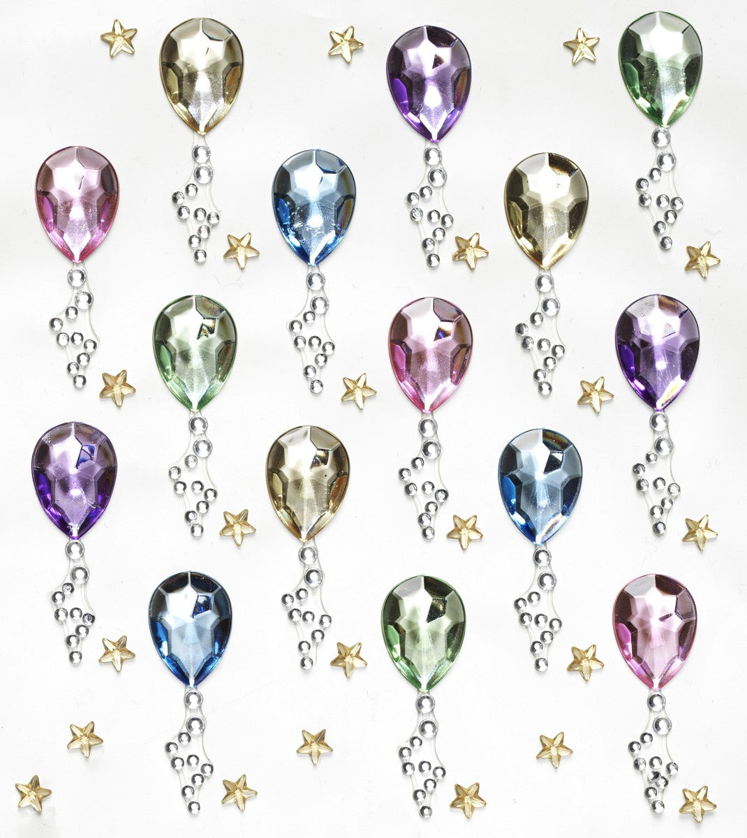 Strass stickers - pastel ballonnen