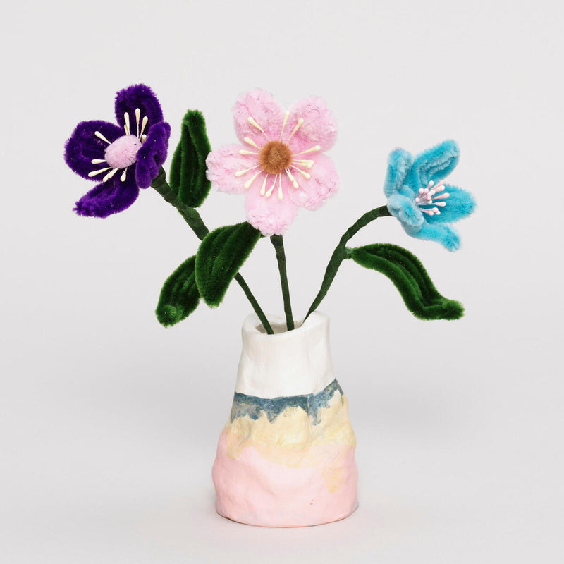 bloemen van chenilledraad
