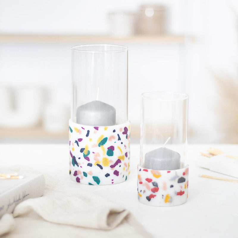 FIMO terrazzo windlichtjes