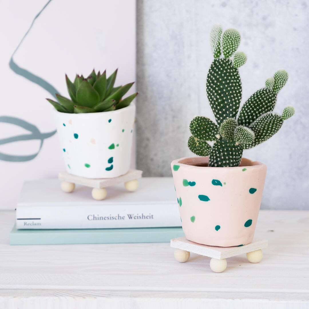 terrazzo FIMO plantenpotjes