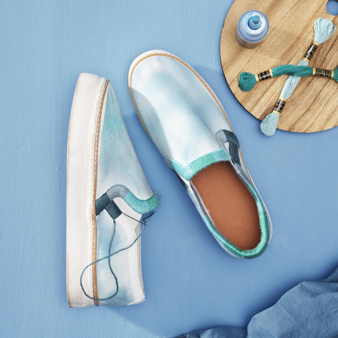 geborduurde schoenen