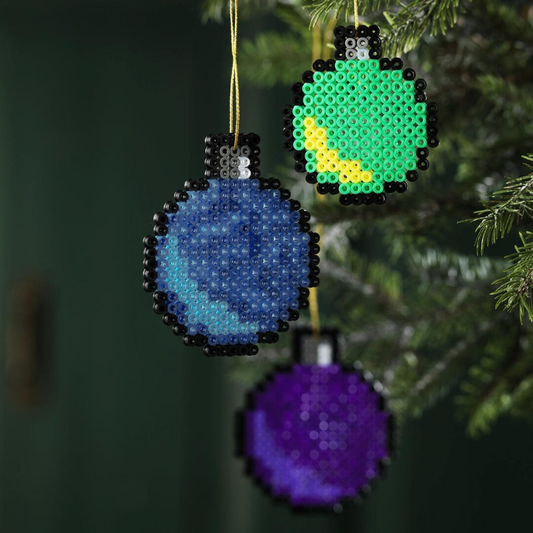 kerstballen van Hama kralen