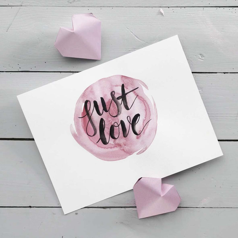 een kaart met handlettering
