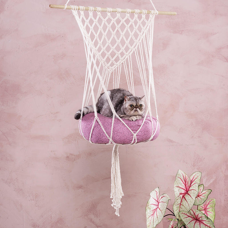 macramé kattenbankje