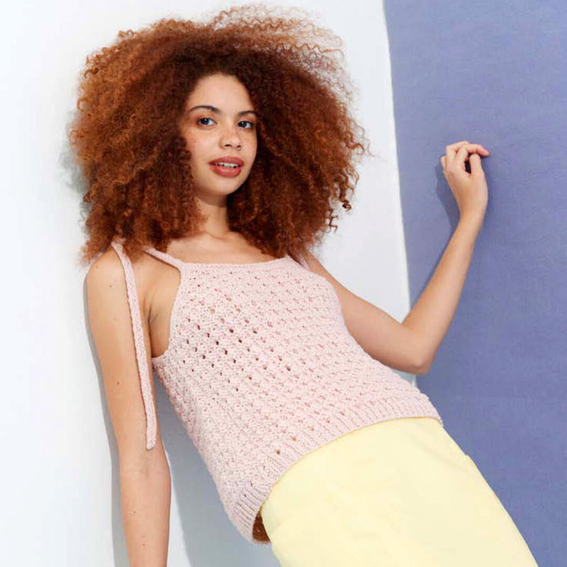 een gebreid zomers topje met Katia WOW garen