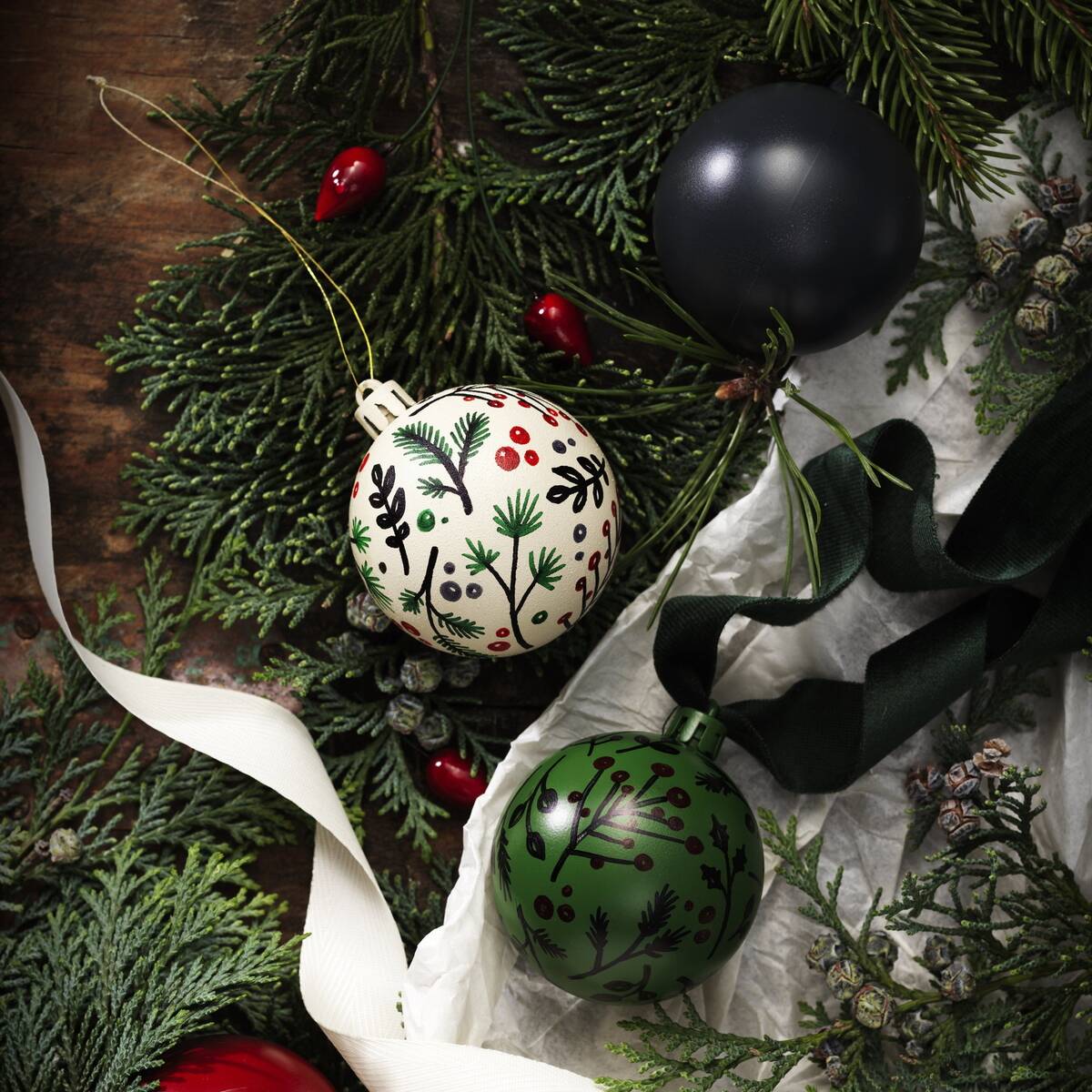 kerstballen schilderen