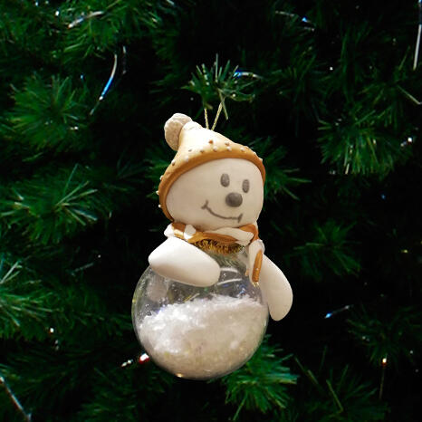 sneeuwpop met glitterbuikje